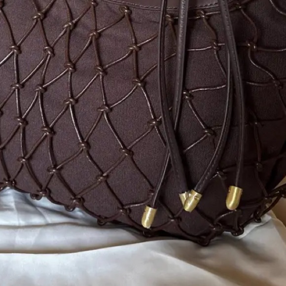 HOBO Kira Chocolate Woven Shoulder Bag - Picture 8 of 12